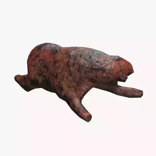 Medieval Pig Low-poly 3D model