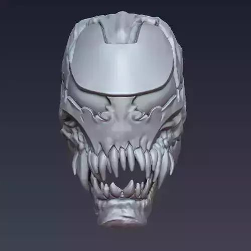 Venom-Iron Man Fusion Full-Head Mask for 3D Printing