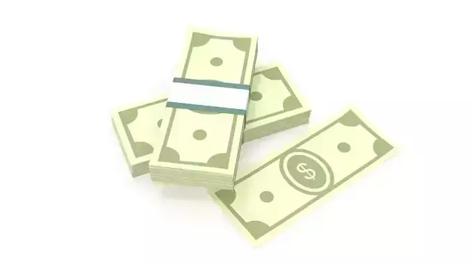 Stylized wad of money