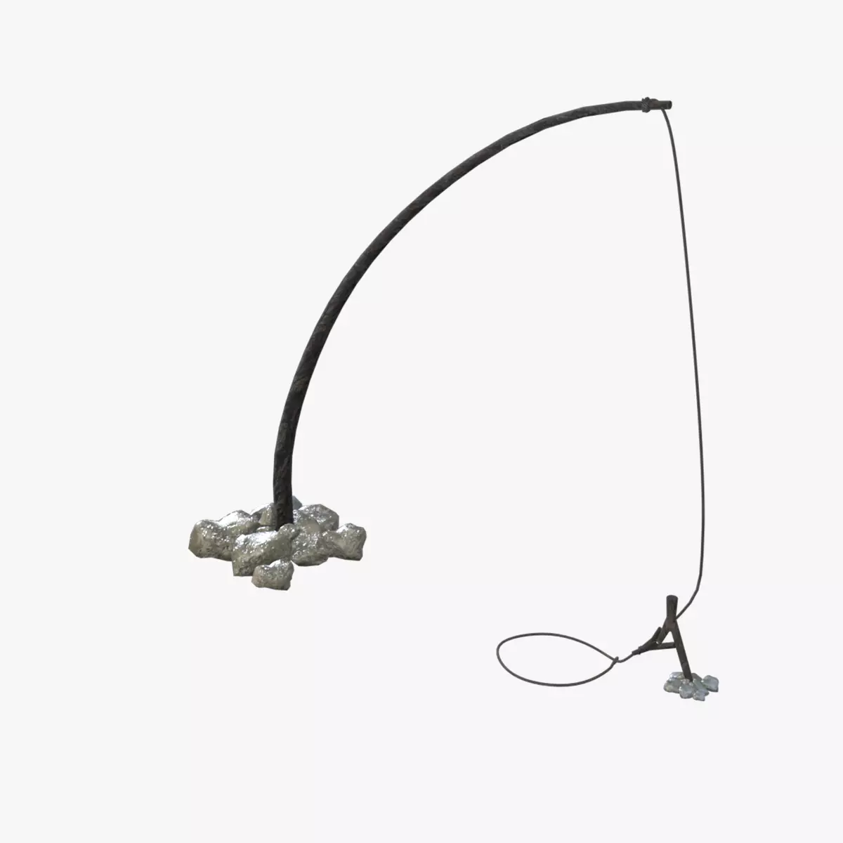 Medieval Hunters Trap Low-poly 3D model_0