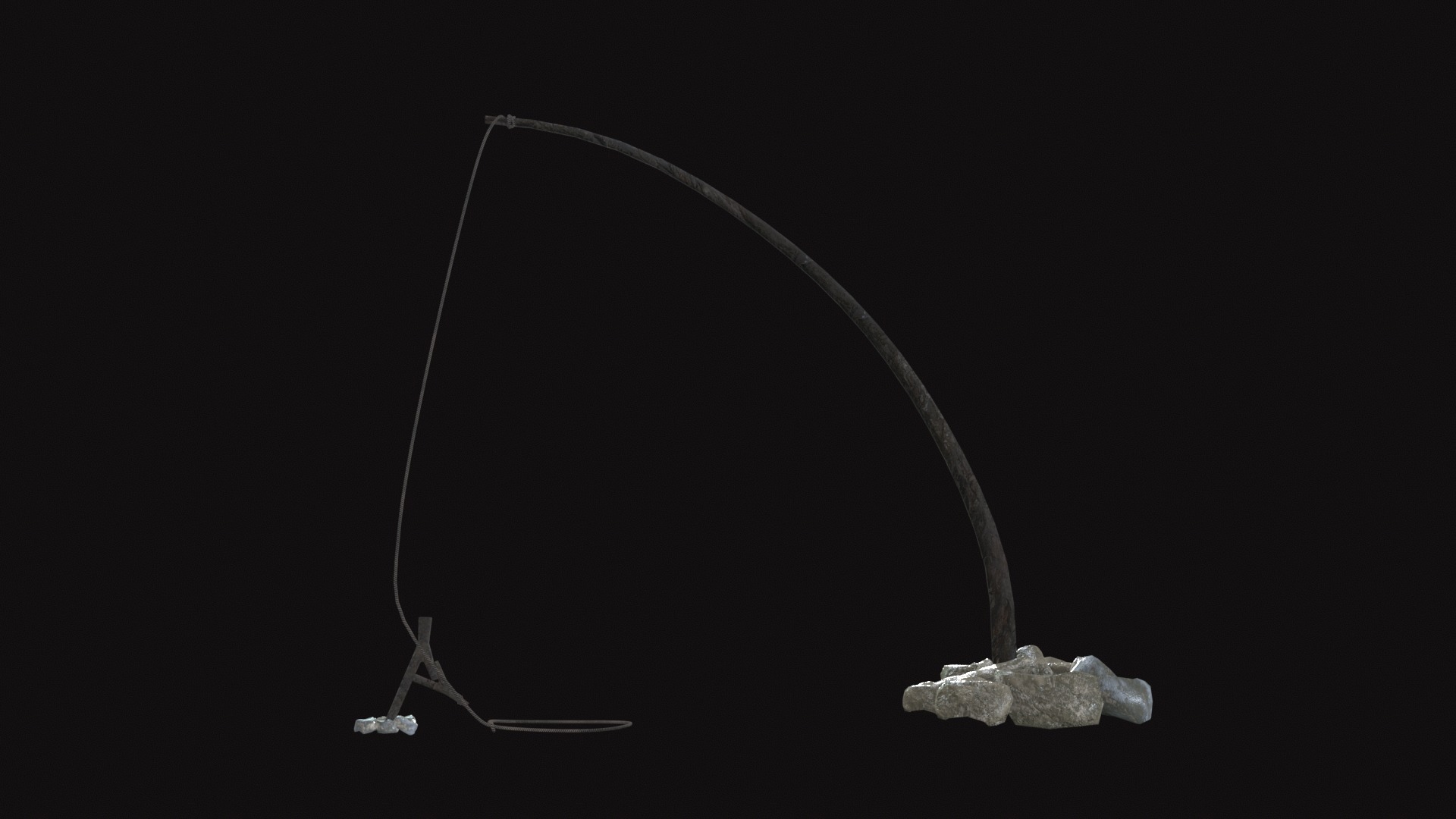 Medieval Hunters Trap Low-poly 3D model_4