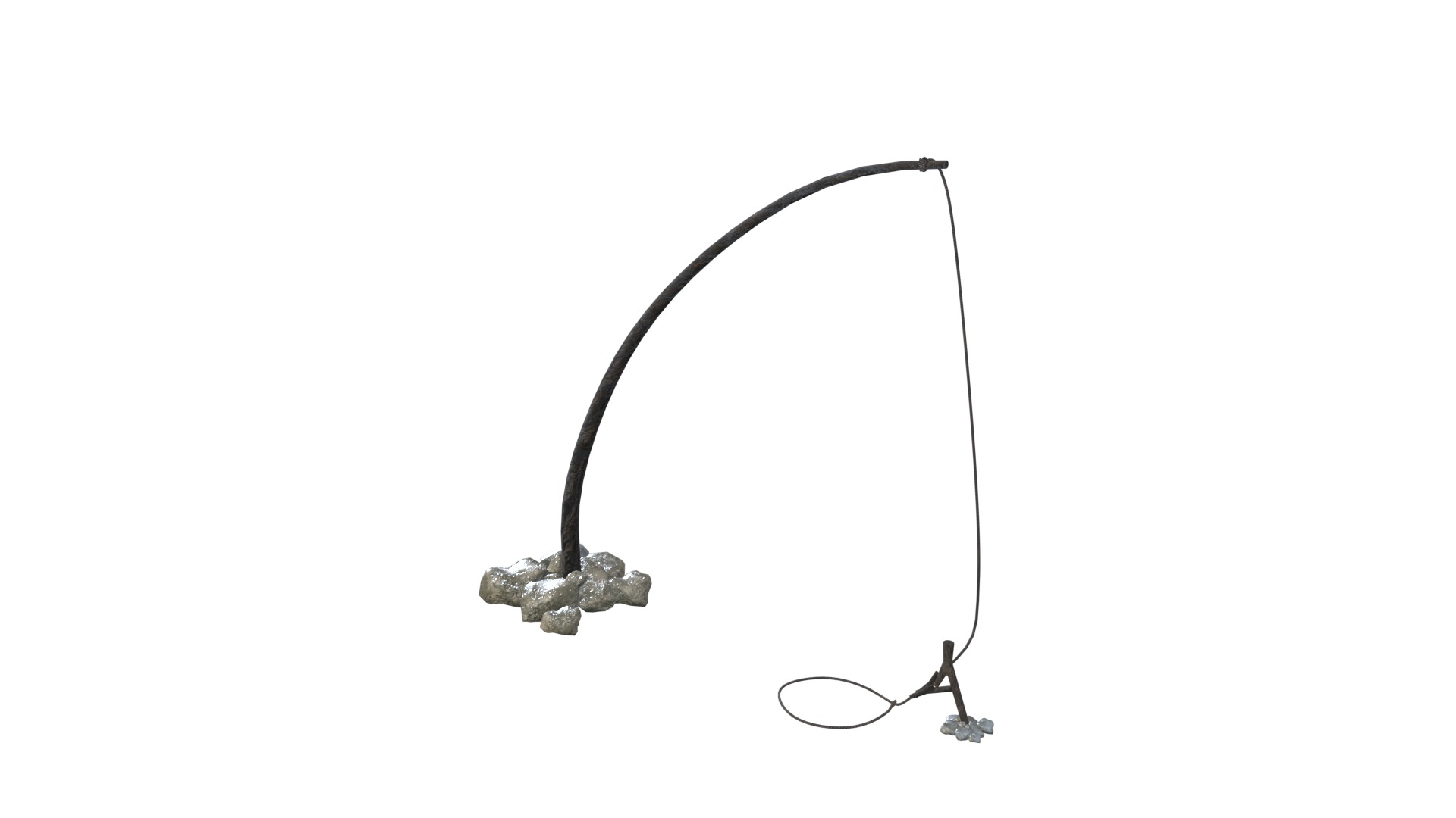 Medieval Hunters Trap Low-poly 3D model_8