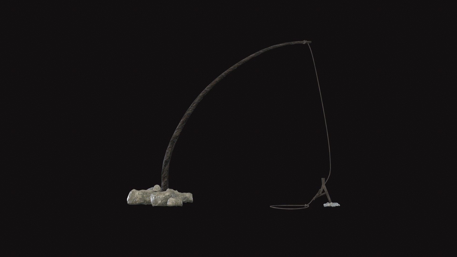 Medieval Hunters Trap Low-poly 3D model_3