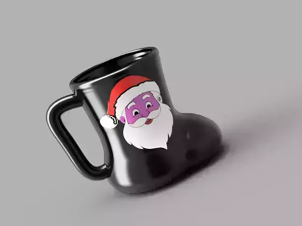 Santa Boot Mug 3D print model