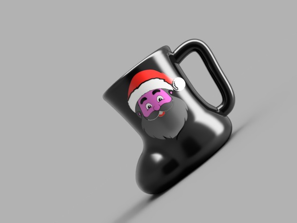 Santa Boot Mug 3D print model_1