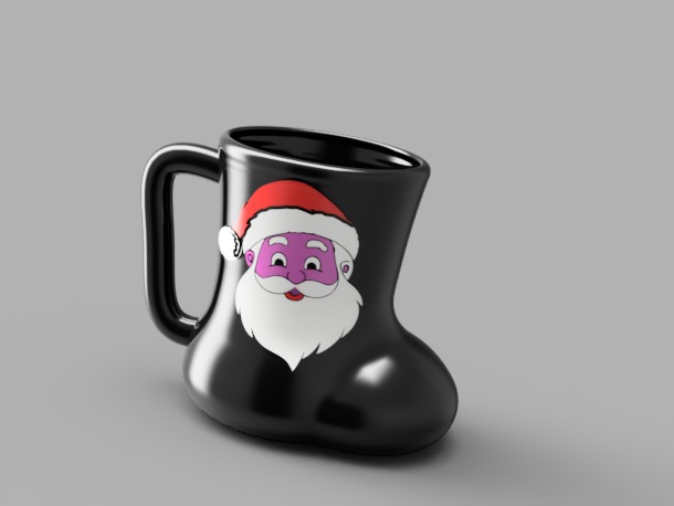Santa Boot Mug 3D print model_3