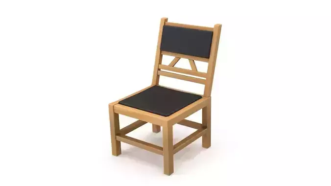 Stylized chair Low-poly 3D model