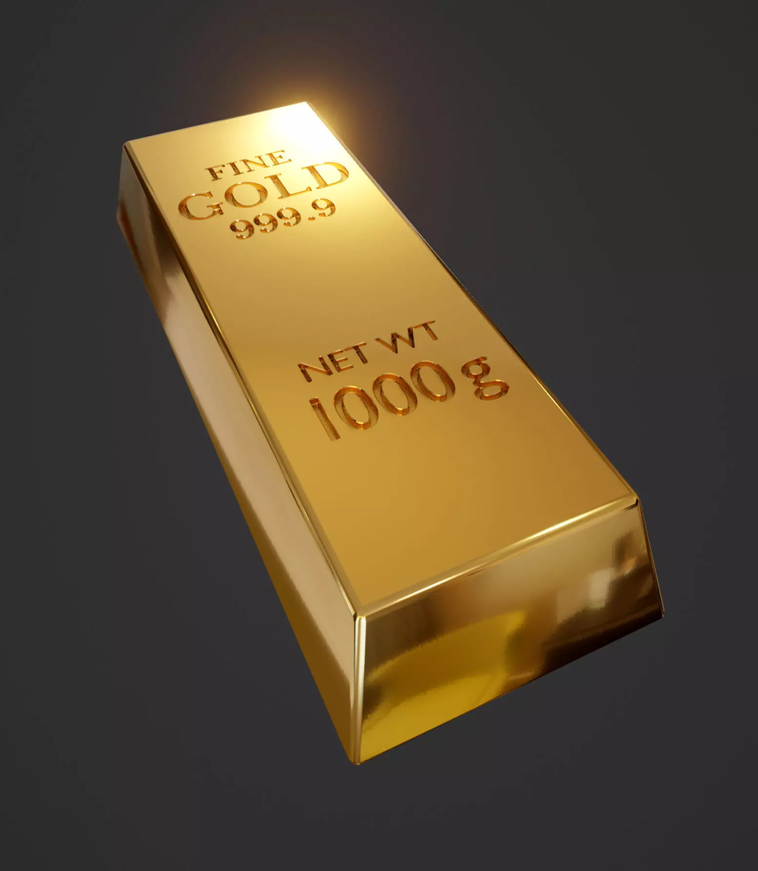 Gold bars 3D model Low-poly 3D model_0