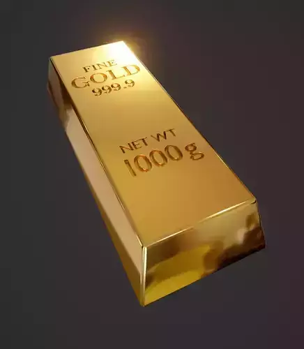 Gold bars 3D model