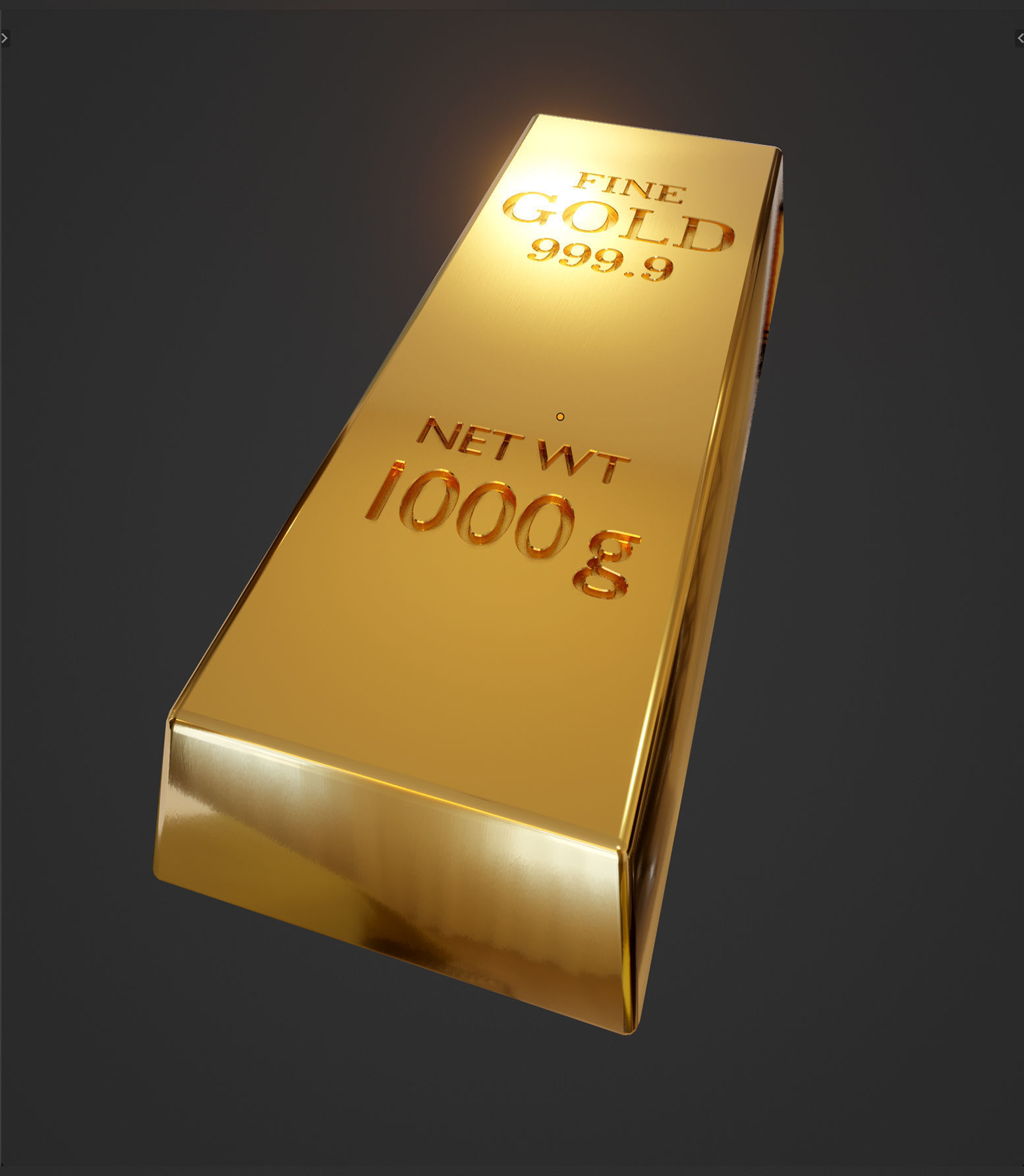 Gold bars 3D model Low-poly 3D model_1