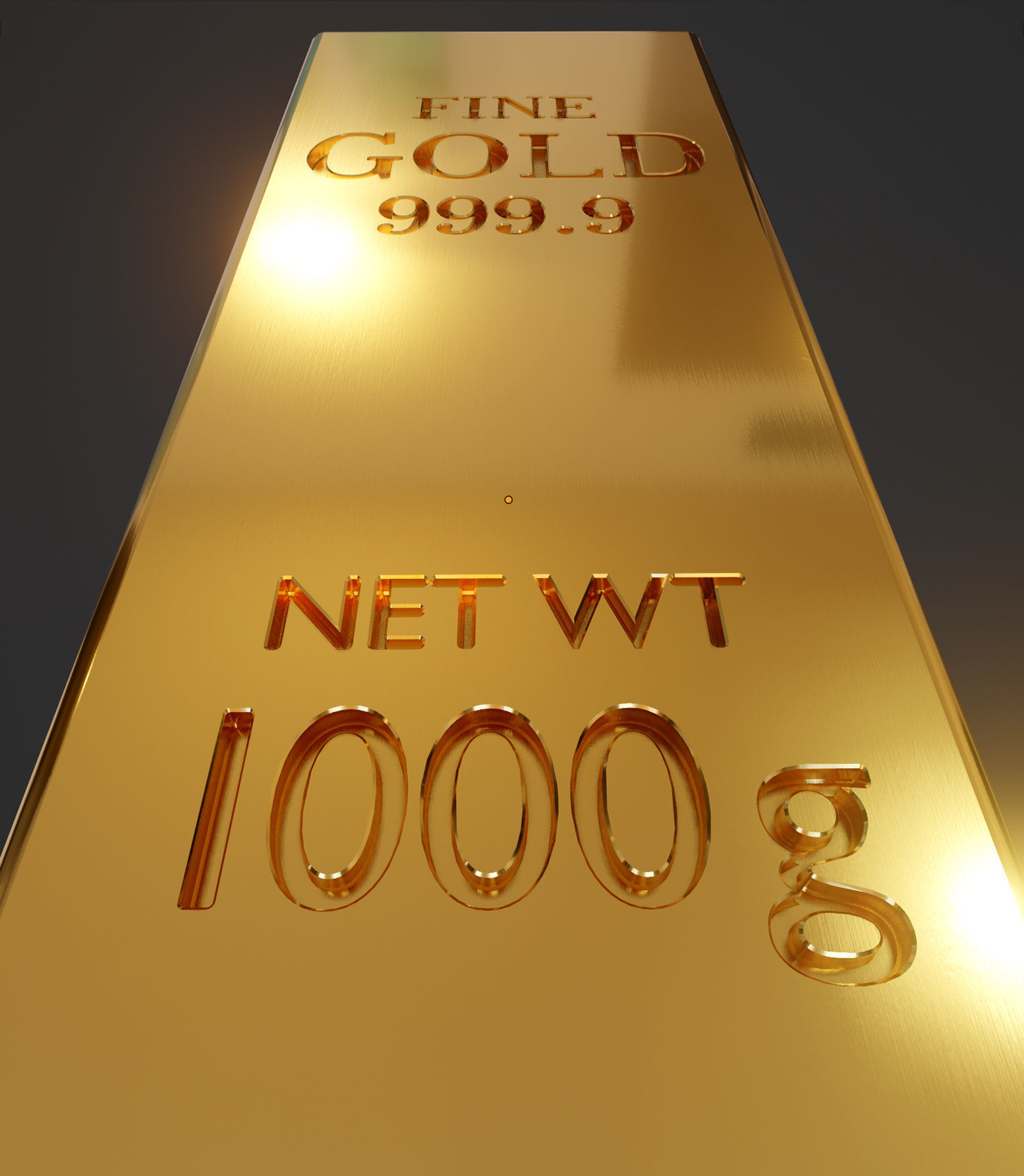 Gold bars 3D model Low-poly 3D model_3
