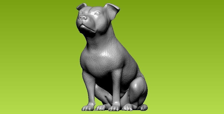  French mutt Dog - statue - 3D print 3D print model_1
