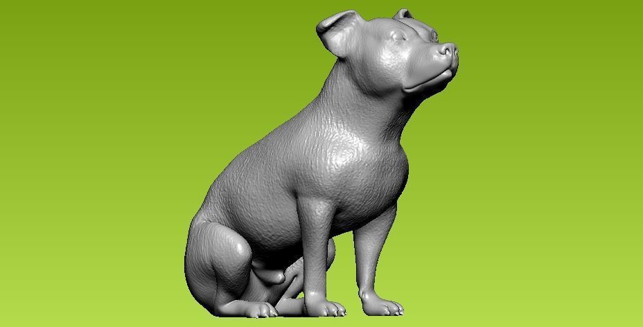  French mutt Dog - statue - 3D print 3D print model_2