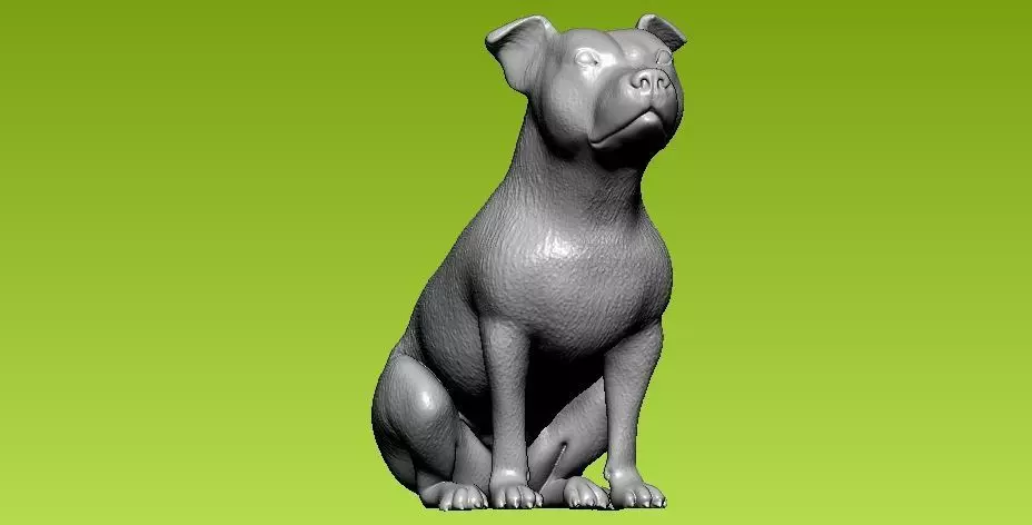  French mutt Dog - statue - 3D print 3D print model_0