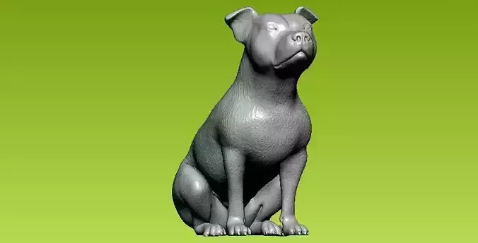  French mutt Dog - statue - 3D print