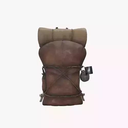 Medieval Hunters Bag Low-poly 3D model
