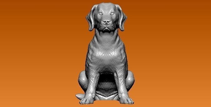 Zak beagle Dog - statue - 3D print 3D print model