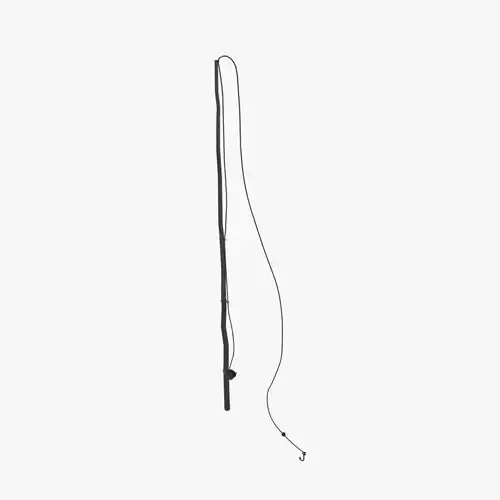 Medieval Fishing Rod Low-poly 3D model