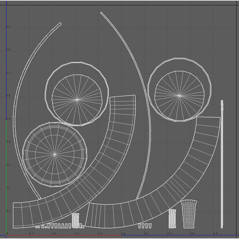 Medieval Fishing Rod Low-poly 3D model_10