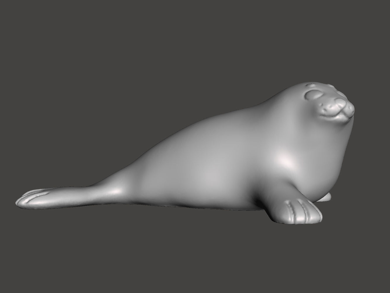 Seal pup 3D print model_2