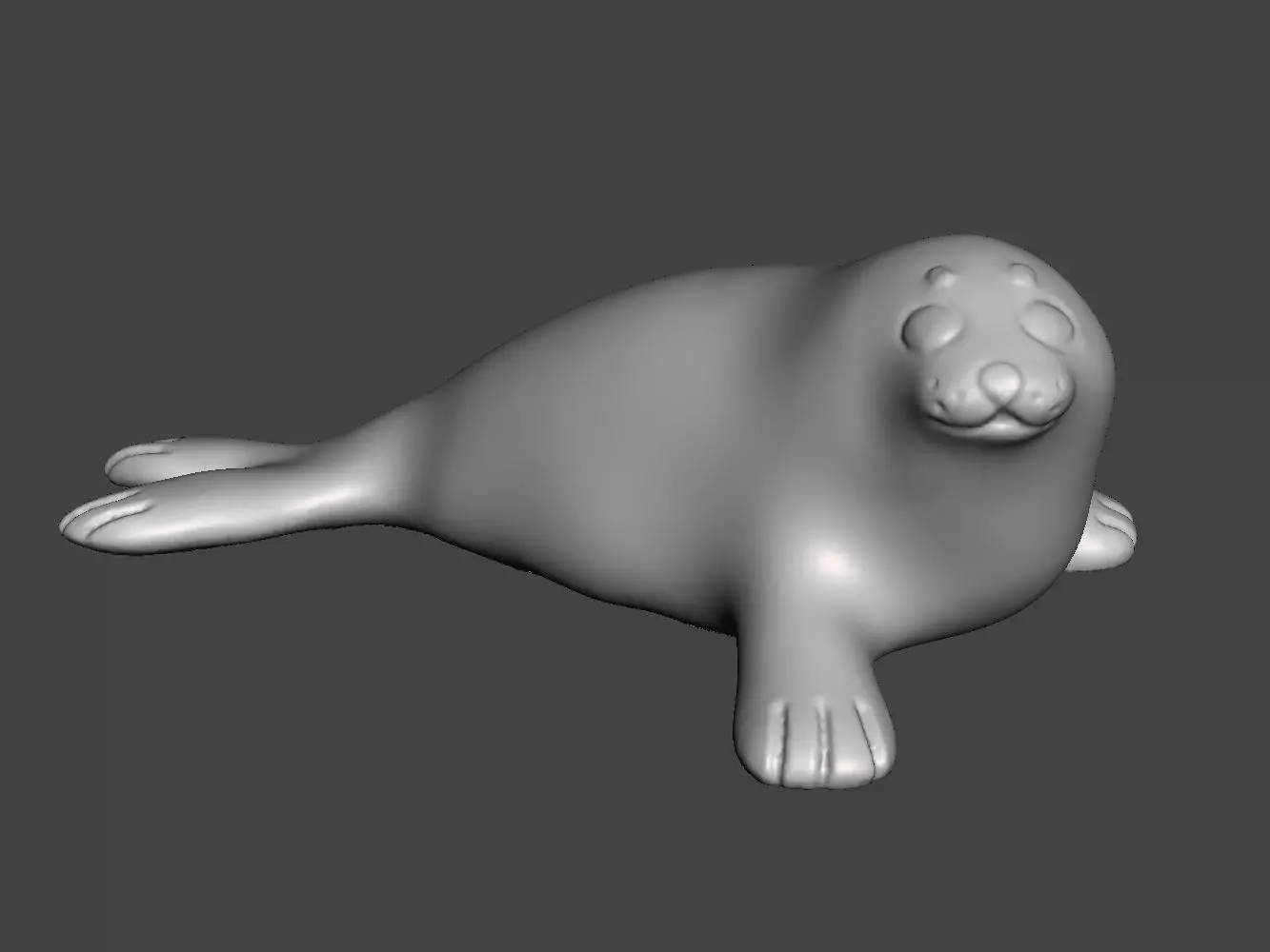 Seal pup 3D print model_0