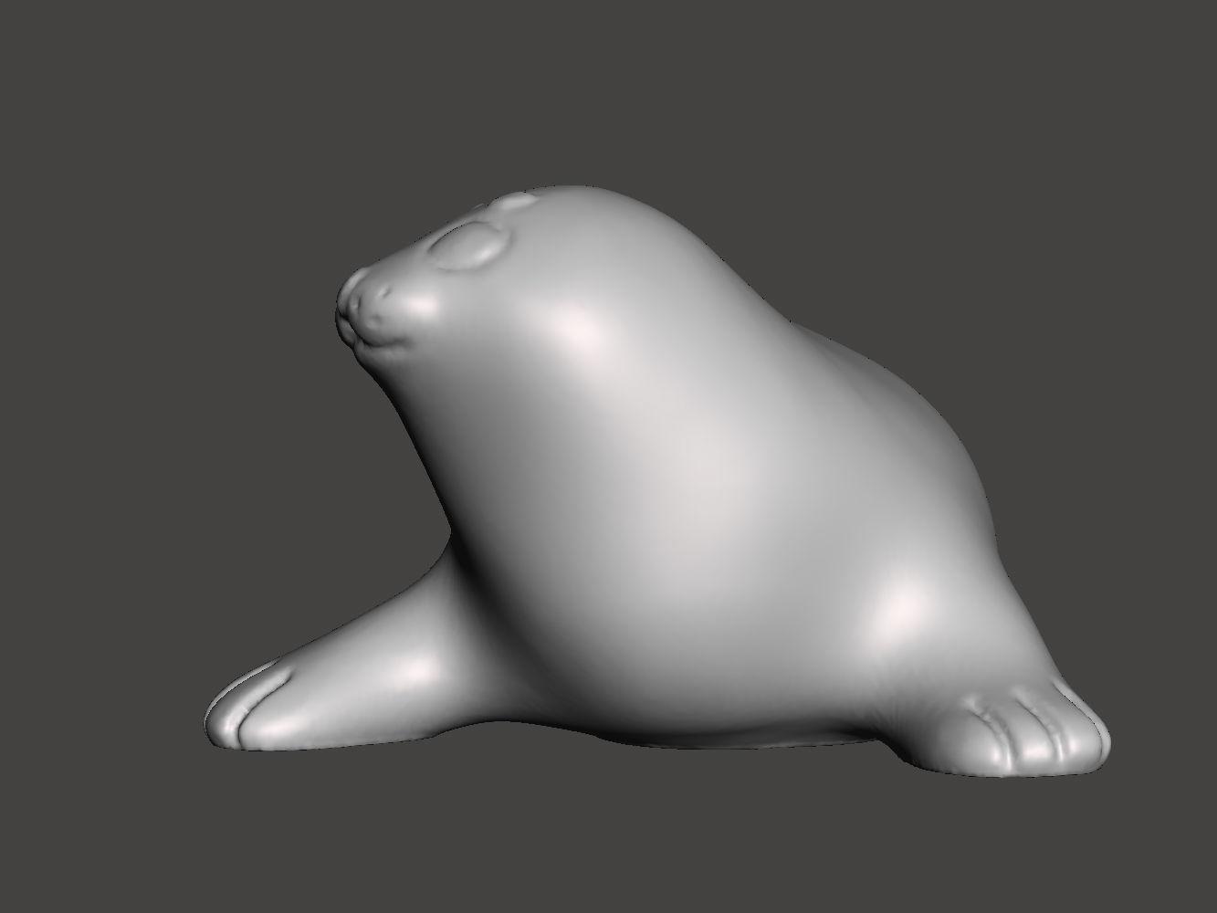 Seal pup 3D print model_5
