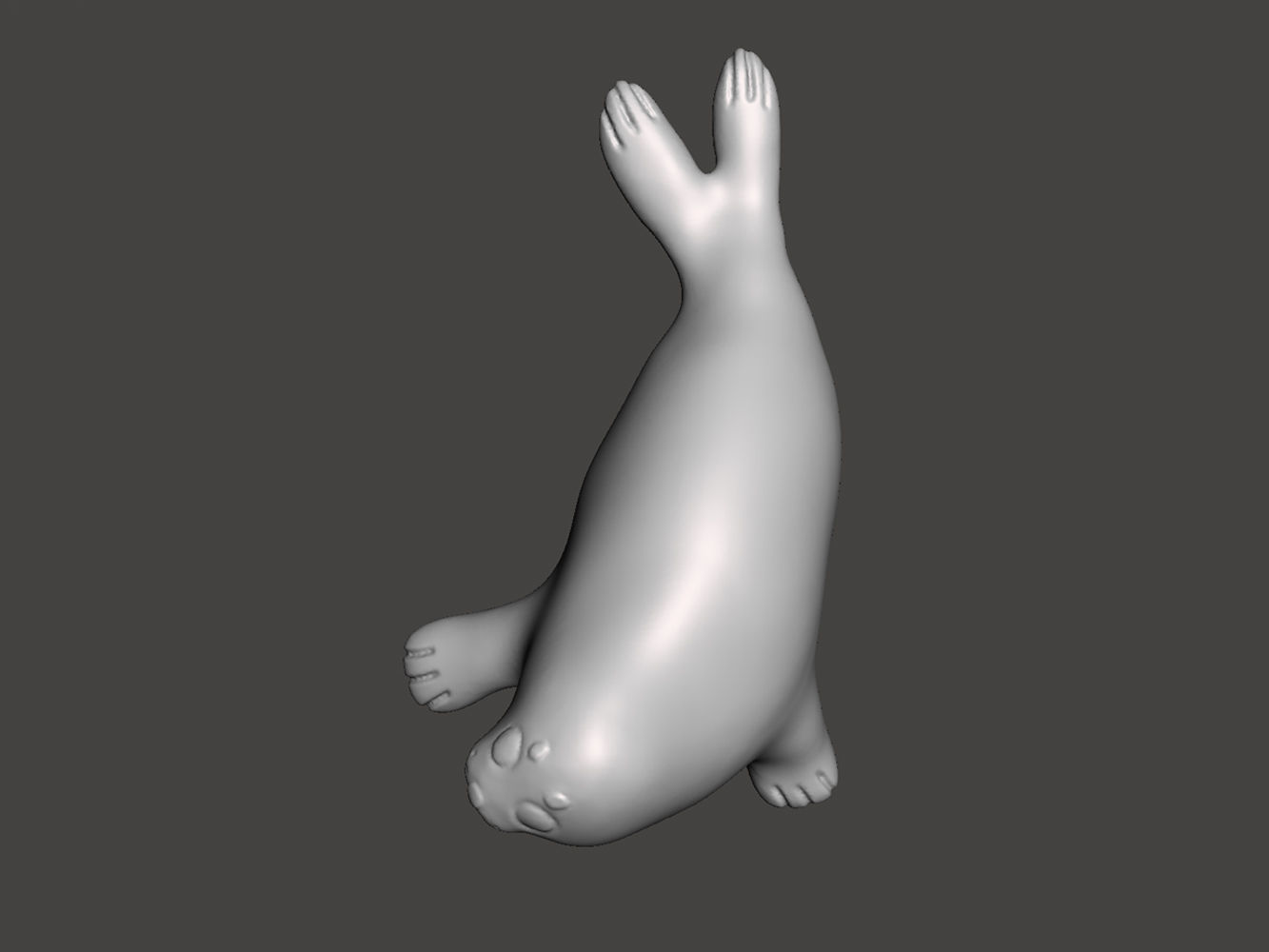 Seal pup 3D print model_3
