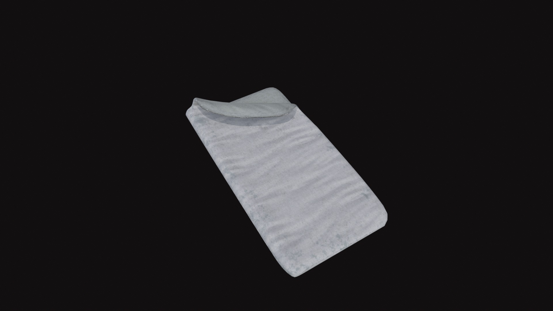 Medieval Camp Bed Low-poly 3D model_2