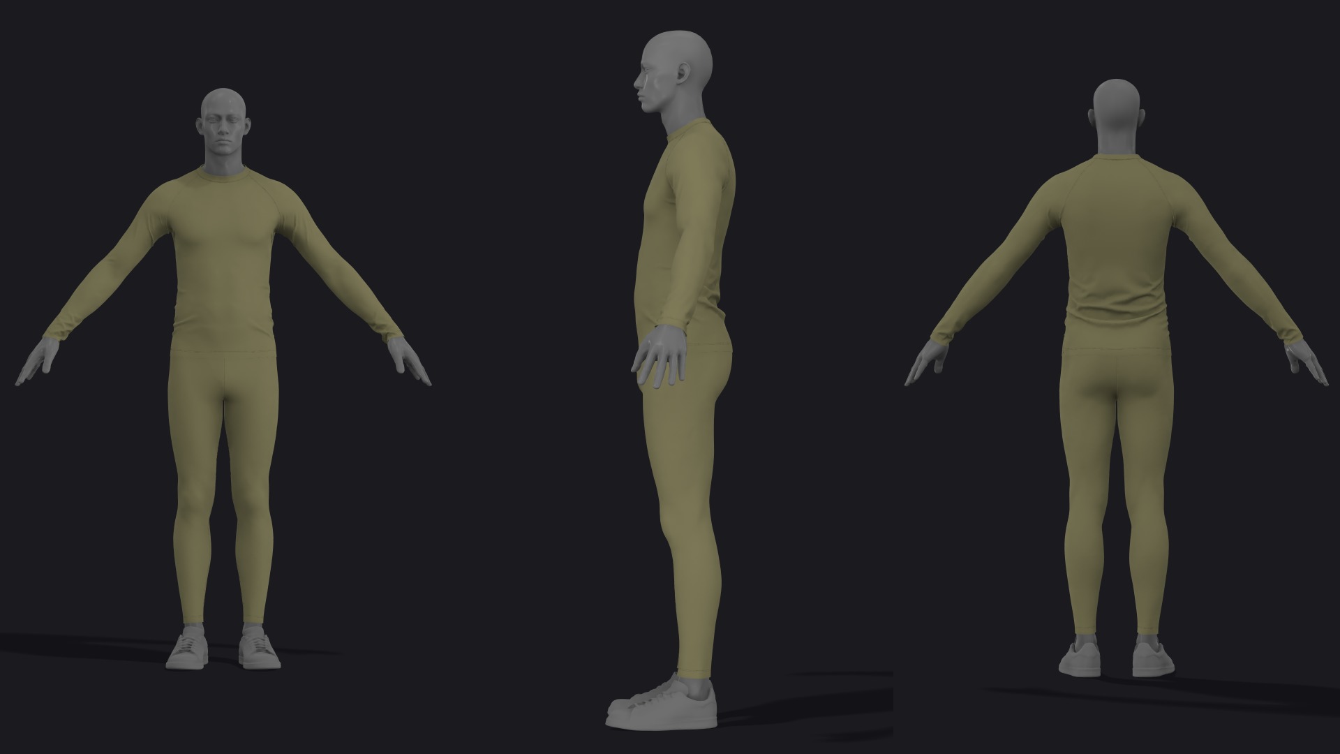 THERMAL UNDERWEAR mv2 outfit highpoly 3D model_1