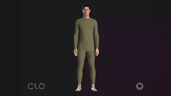 THERMAL UNDERWEAR mv2 outfit highpoly 3D model