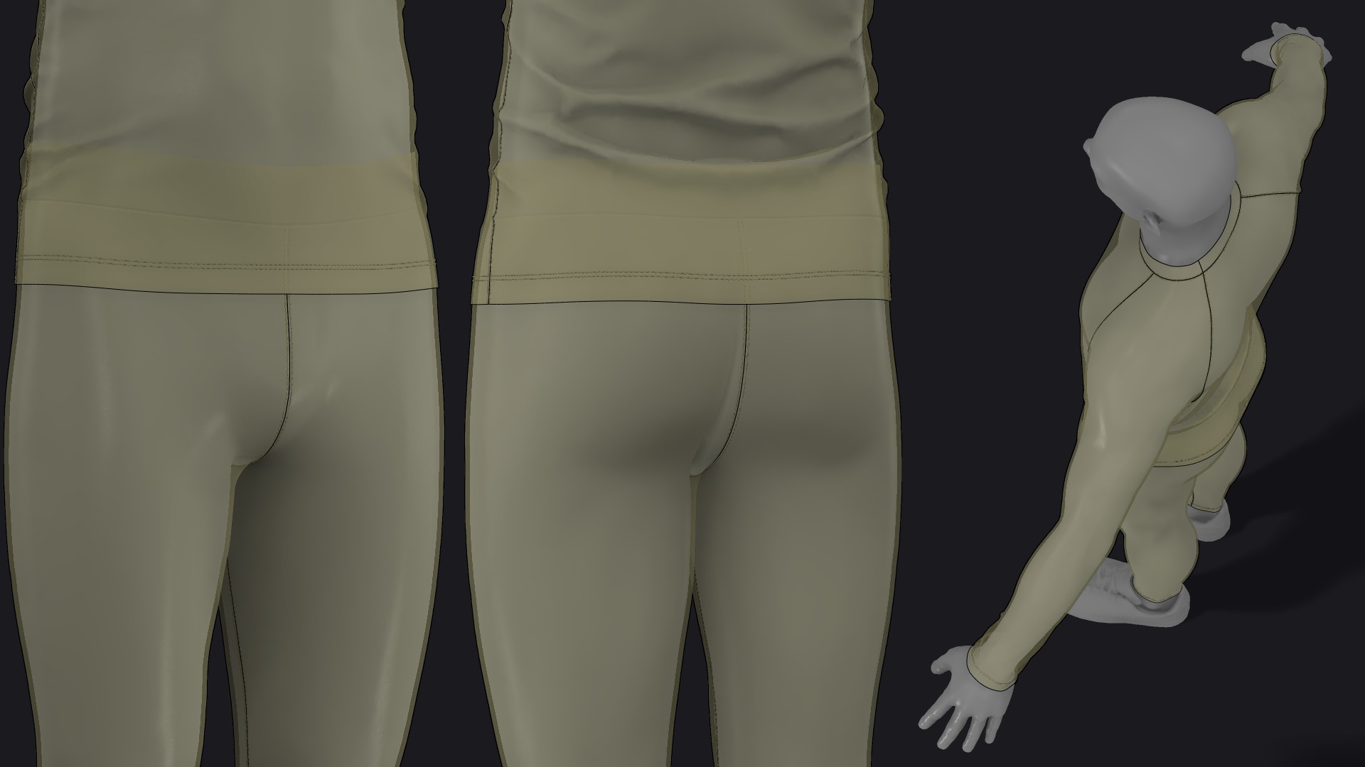 THERMAL UNDERWEAR mv2 outfit highpoly 3D model_3