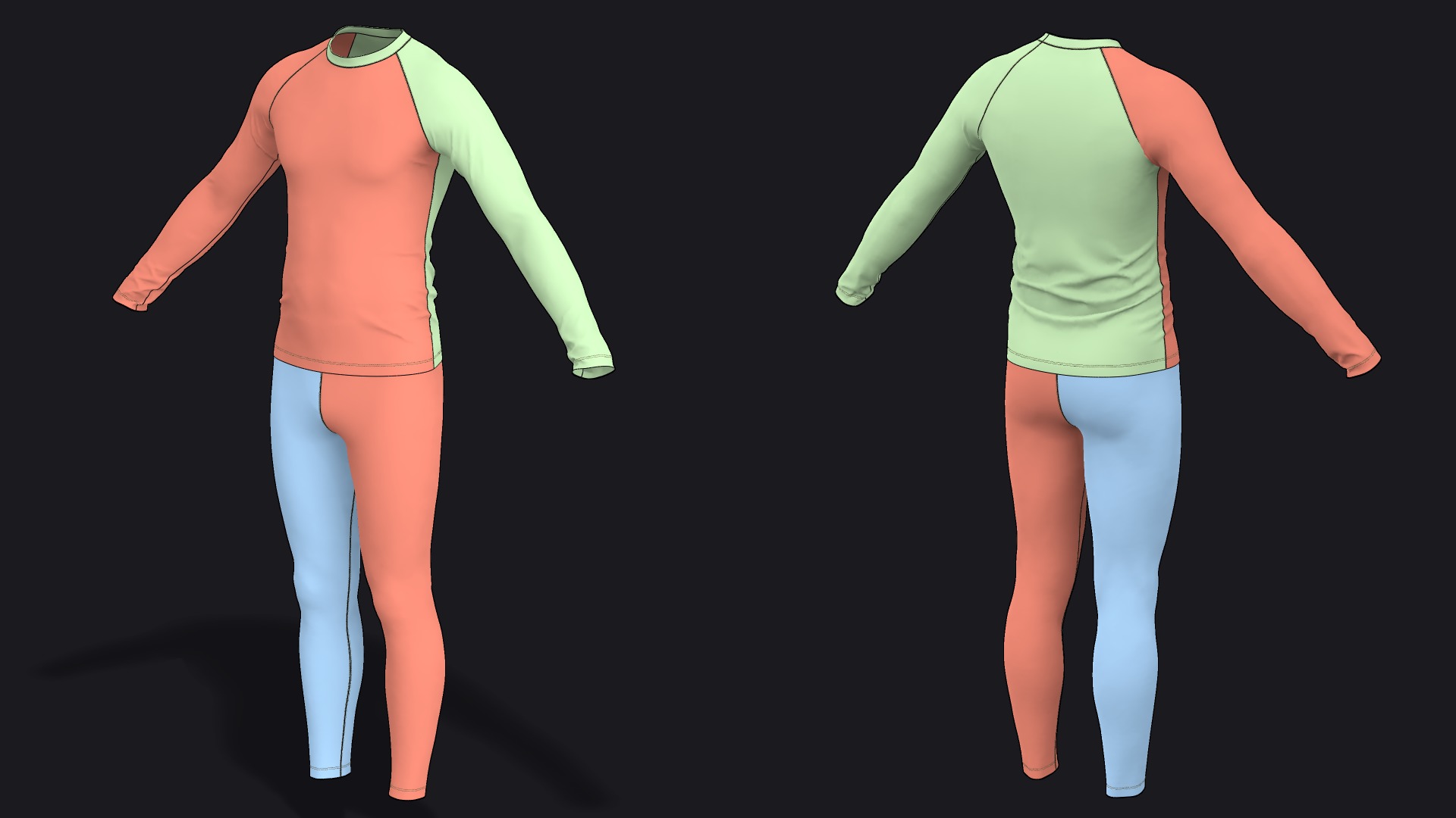 THERMAL UNDERWEAR mv2 outfit highpoly 3D model_5