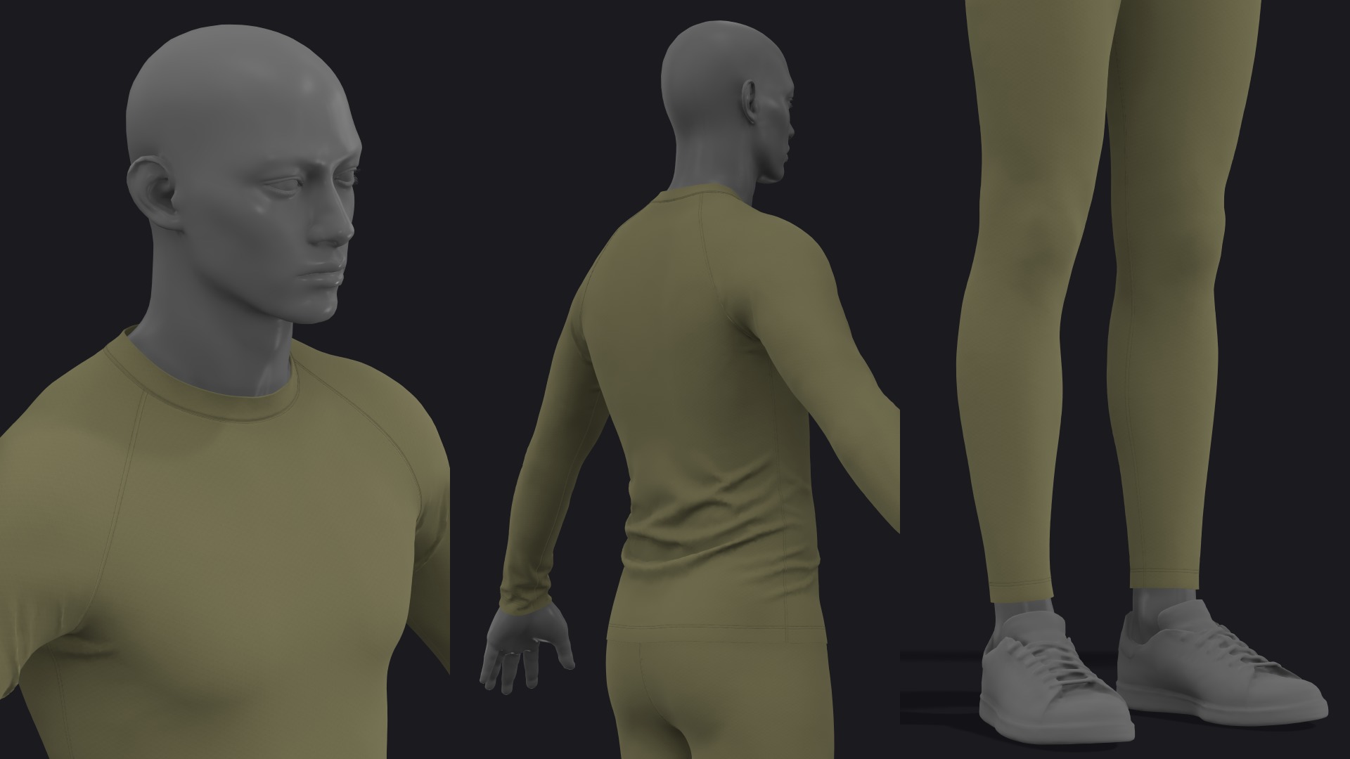 THERMAL UNDERWEAR mv2 outfit highpoly 3D model_2