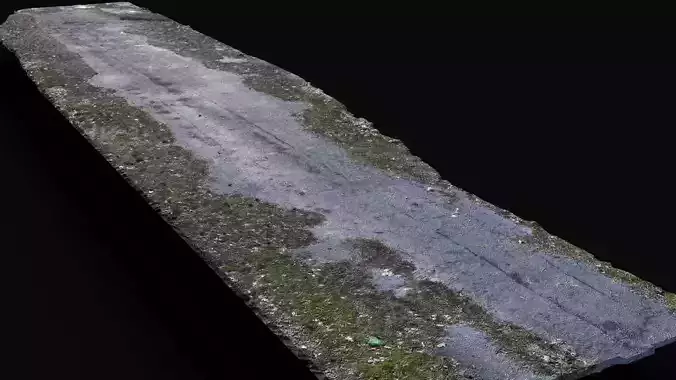 forest asphalt damaged road lost path photogrammetry