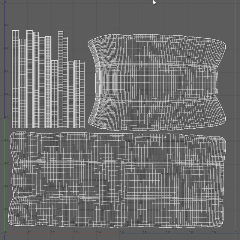 Medieval Bed Roll Low-poly 3D model_10