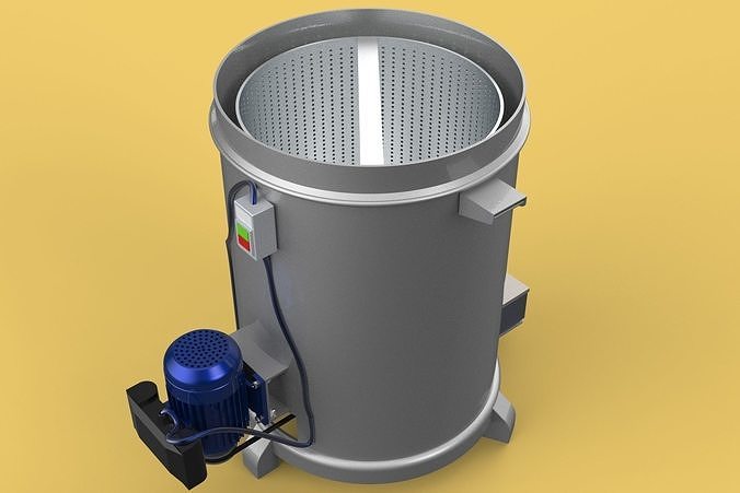 SPINNER MACHINE OIL DRAIN DRAINER FILTER FOOD CENTRIFUGAL DRYER 3D model 2