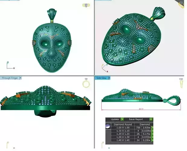 jason mask pendant 3D print model