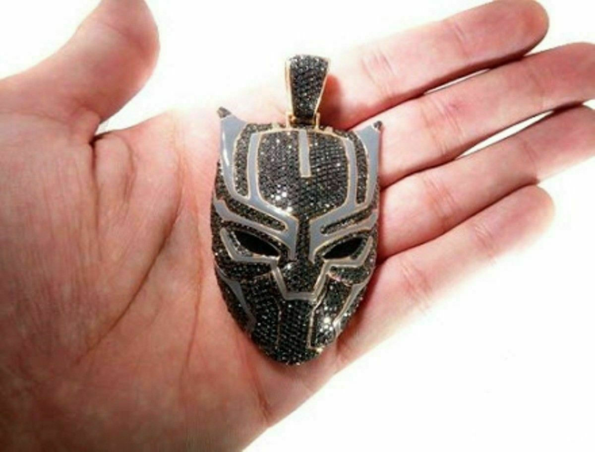 Black Panther Diamond Mask 3D print model_3