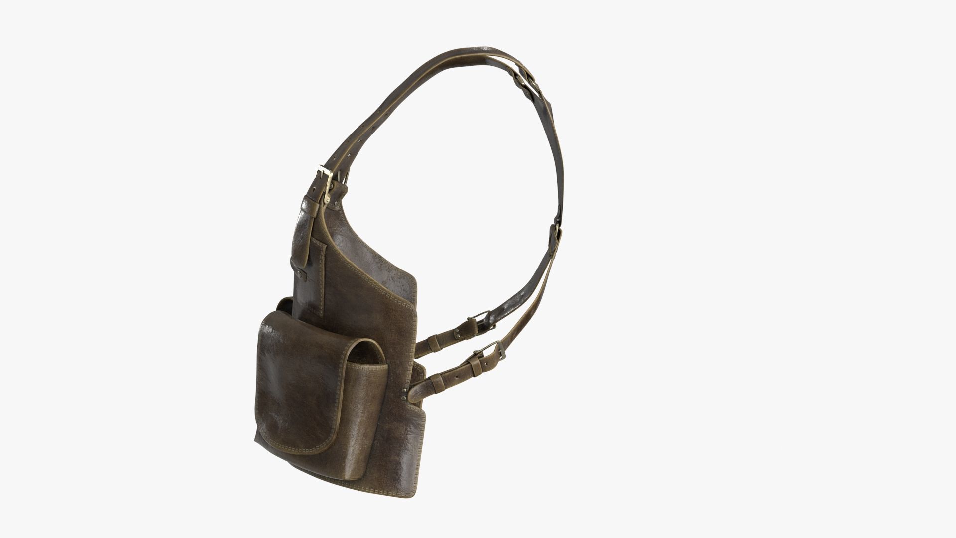 Shoulder Holster with Adjustable Straps Low-poly 3D model_18