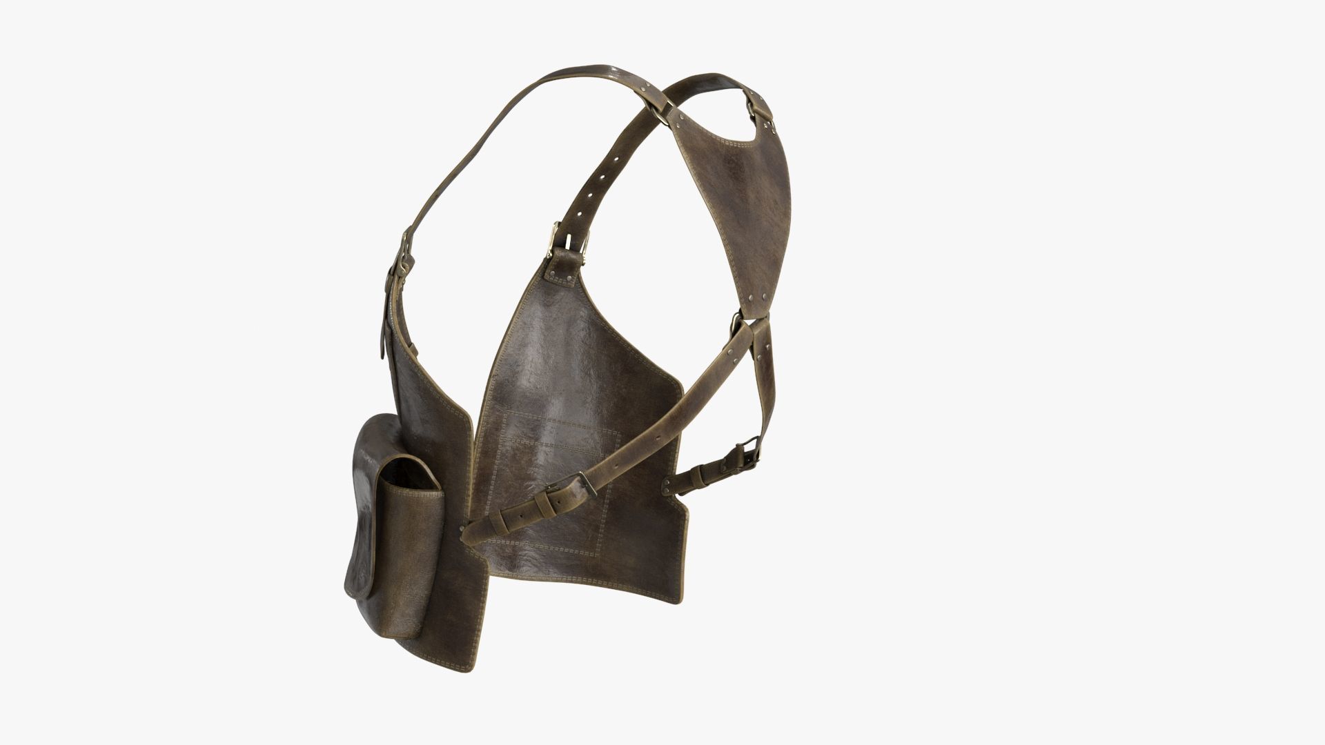 Shoulder Holster with Adjustable Straps Low-poly 3D model_17