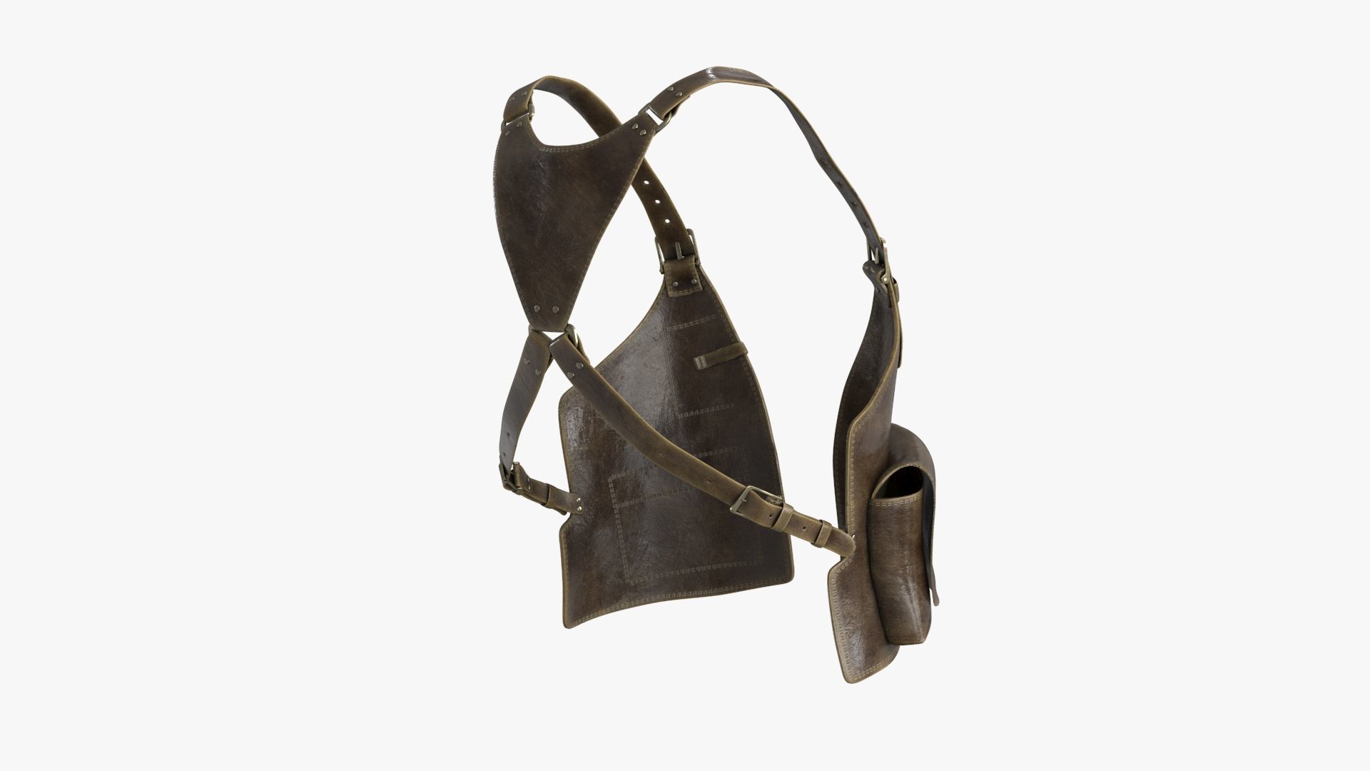 Shoulder Holster with Adjustable Straps Low-poly 3D model_15