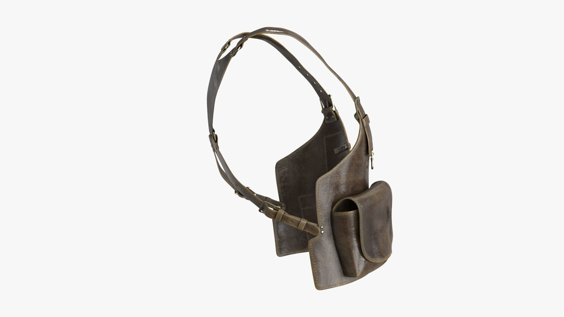 Shoulder Holster with Adjustable Straps Low-poly 3D model_14