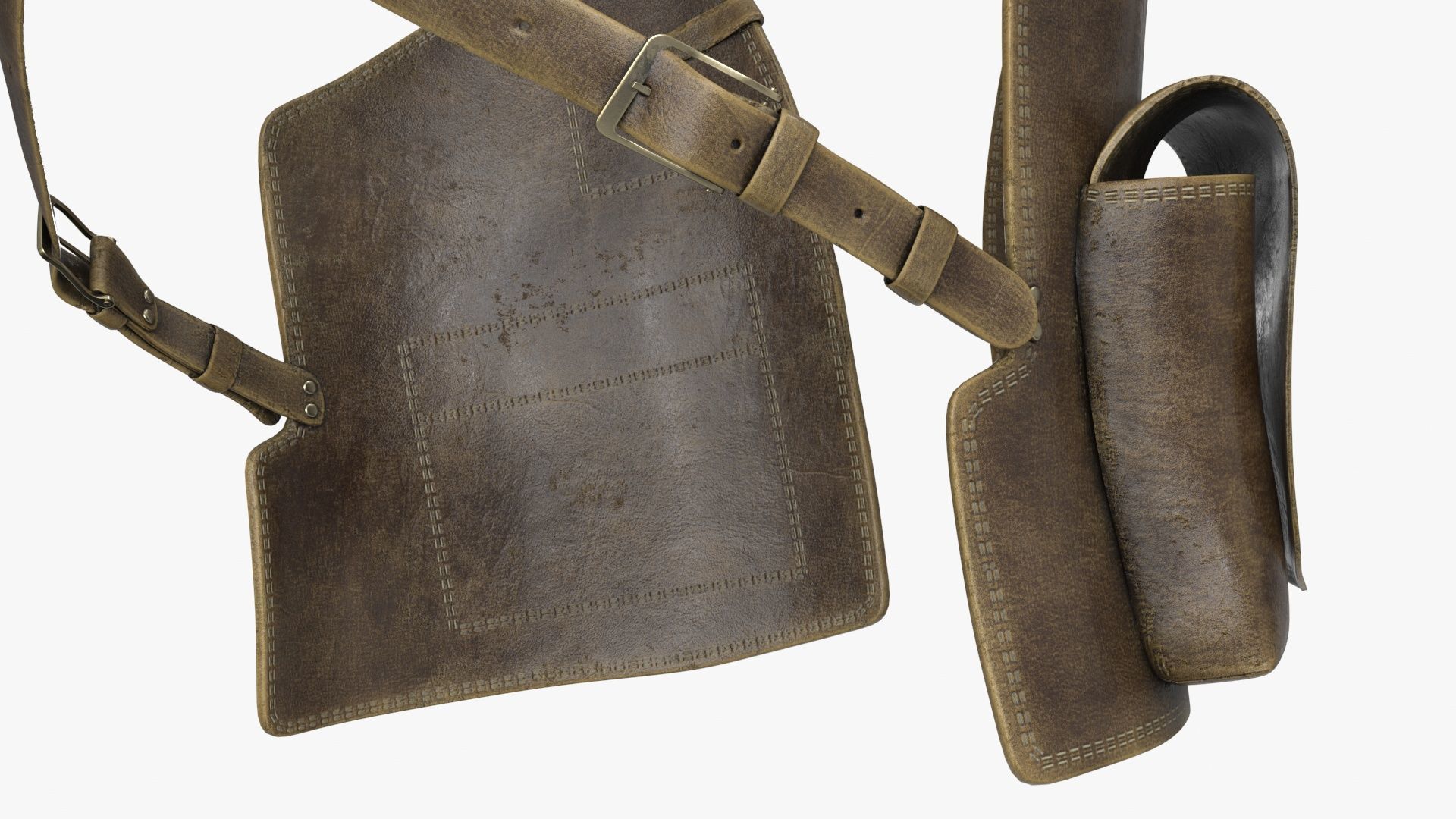 Shoulder Holster with Adjustable Straps Low-poly 3D model_11