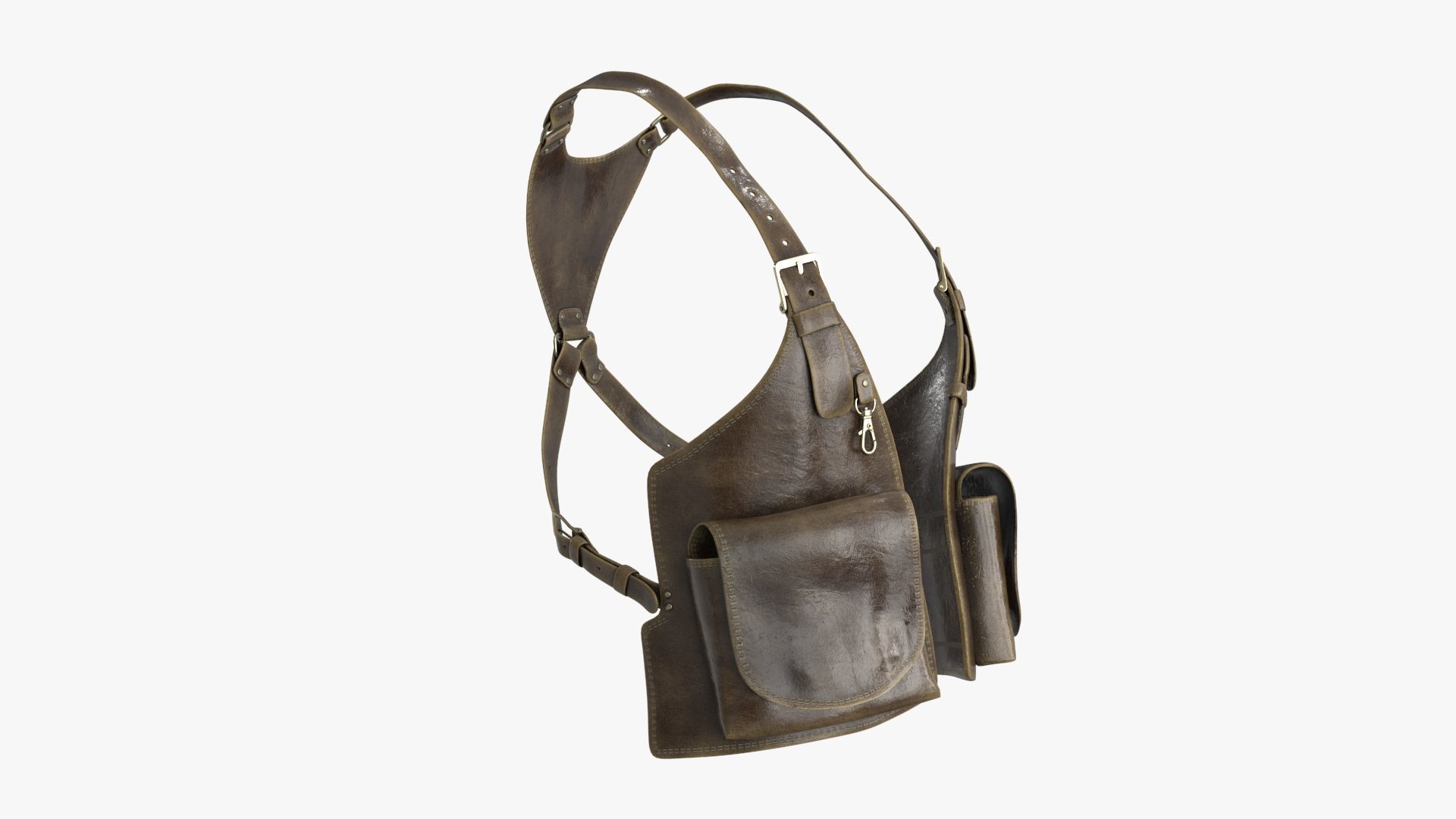 Shoulder Holster with Adjustable Straps Low-poly 3D model_13