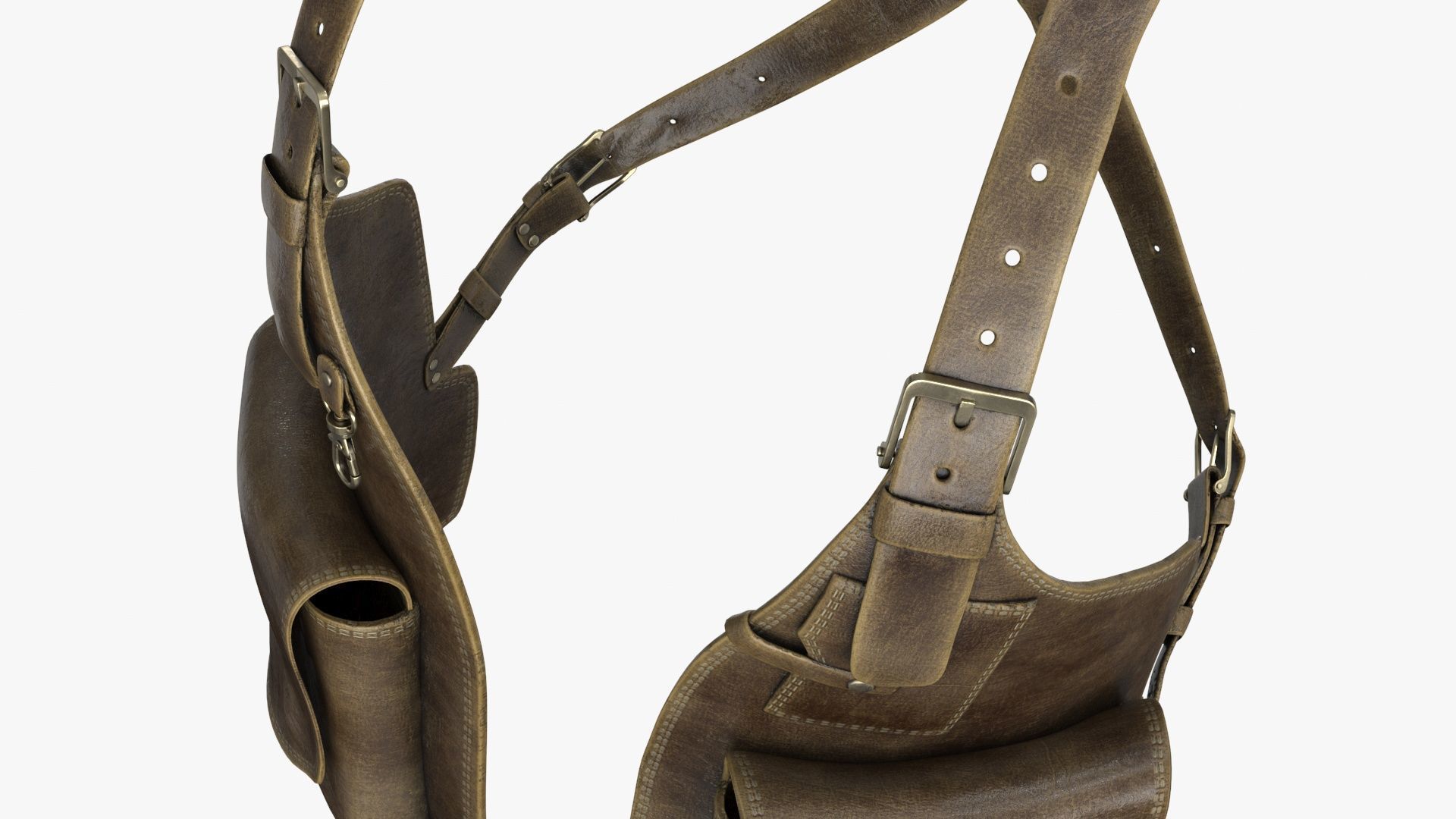 Shoulder Holster with Adjustable Straps Low-poly 3D model_9