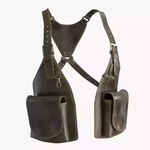 Shoulder Holster with Adjustable Straps Low-poly 3D model