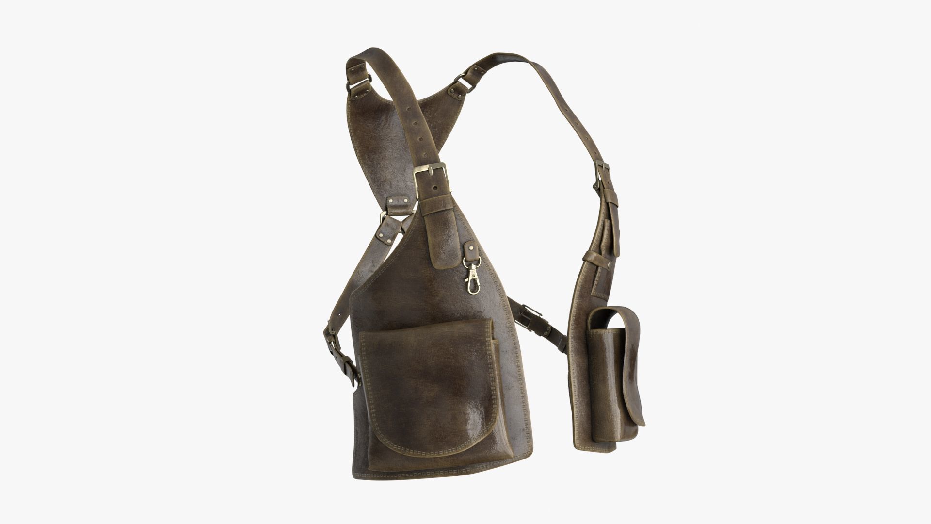 Shoulder Holster with Adjustable Straps Low-poly 3D model_12