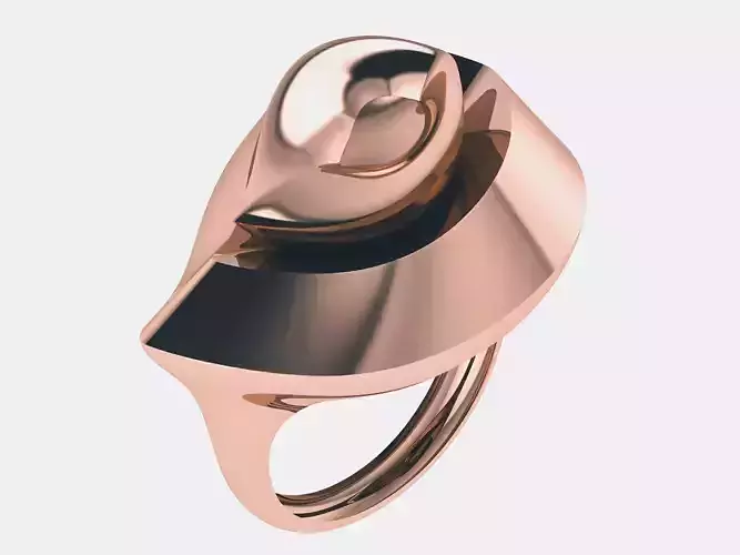Flower Plain gold ring
