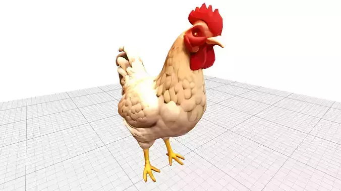 Chicken Lowpoly Low-poly 3D model