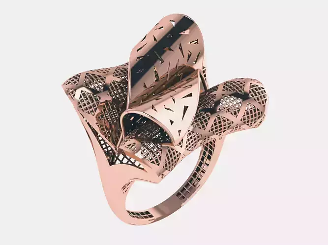 Flower Plain gold ring